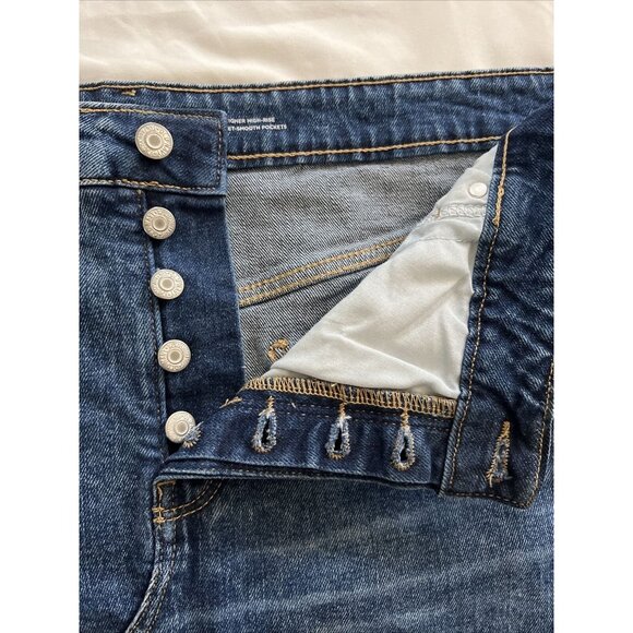 Old Navy Women’s High Rise Marcia Denim Mini Skirt Raw Fringe Hem NWT Size 18 - Picture 9 of 15